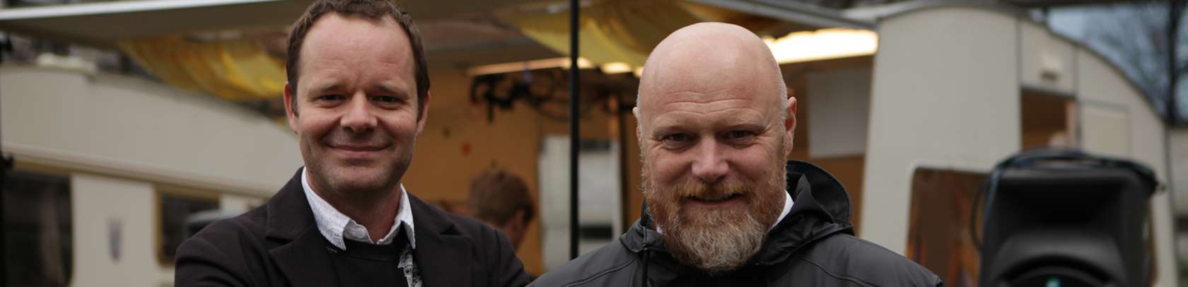 Mads Steffensen og Jacob Riising camperer på Filadelfia fra tirsdag til onsdag