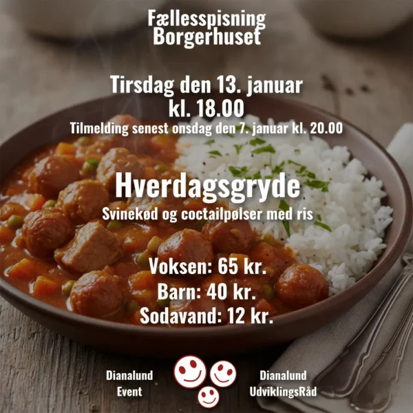 Fællesspisning - Voksen - Hverdagsgryde